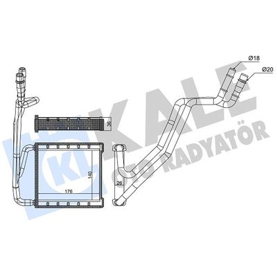Kalorifer Radyatörü  Ford B-MAX (CB2)(2012->)  ORİS KFR082026