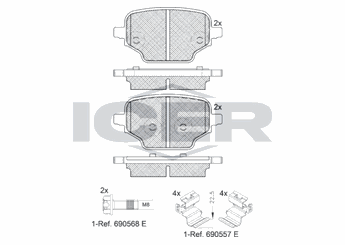 Fren Disk Balata Arka WONGA 27969  1635254980 39166 60329A 16 352 549 80 1647887380 1688139780 39166045 39 166 045 SU001A8852 SU001-A8852 SU001B4727 SU001B4815