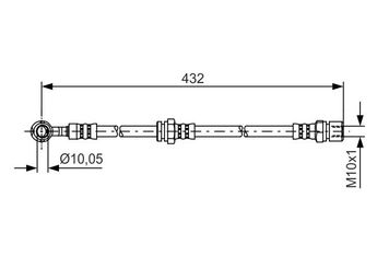 Fren Hortumu Ön Sağ veya Sol BOSCH 1 987 481 383  1987481383 1 987 481 383 96397200 96 397 200 96397202 96 397 202