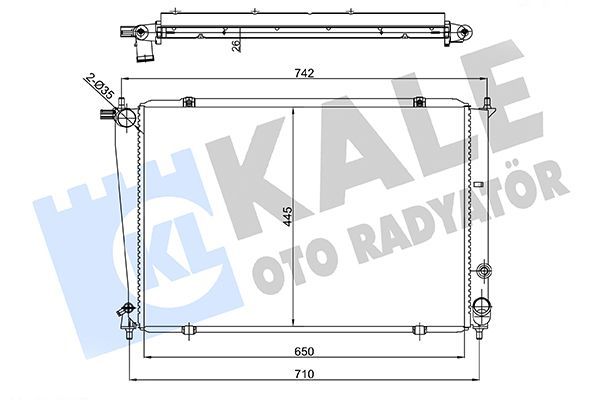 Su Radyatörü  Hyundai H-1 (->2008)  KALE 125000