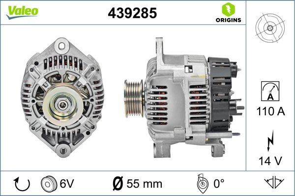 Alternatör  Renault Laguna (B56)(04.1998->)  VALEO 439285