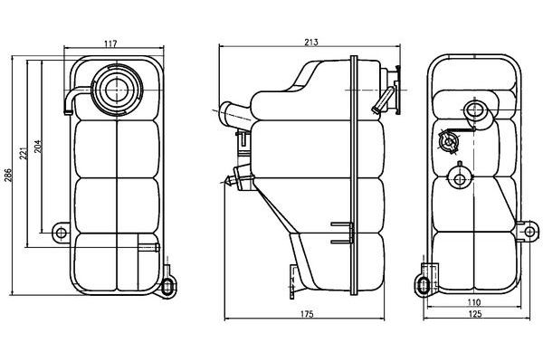 Radyatör Yedek Su Deposu  Mercedes CLK Cabrio (BM 208)(04.1998->)  MAHLE CRT 123 000S