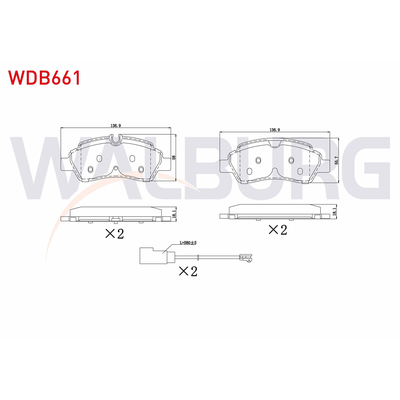 Fren Disk Balata Arka WALBURG WDB661