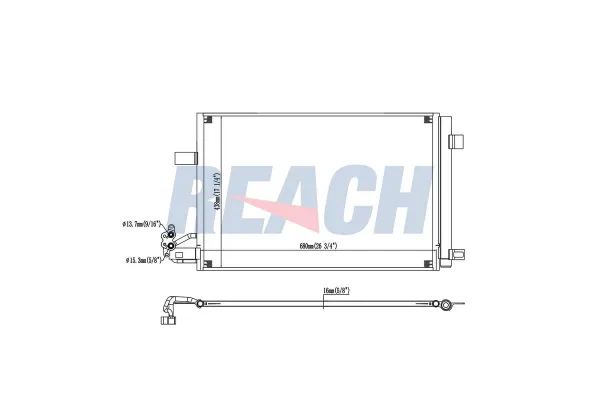 Klima Radyatörü  Volkswagen T5 Transporter P.Van/Minibüs (7E)(09.2009->2015)  VEKA 43-4422