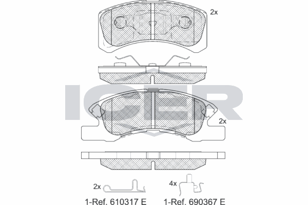 Fren Disk Balata Ön Mitsubishi Space Star (A00)(04.2013->)  BEŞER 4418
