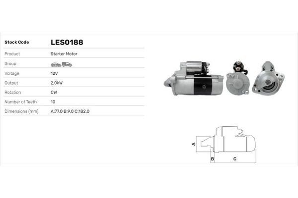 Marş Dinamosu  Kia Pregio II (TB)(2004->)  LUCAS ELEKTRIK LES0188