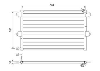 Klima Radyatörü  VALEO 816908  6K0820413 6K0820413A 6K0820413B 6K0820413C