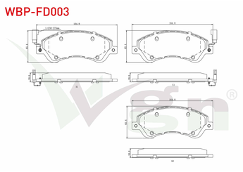Fren Disk Balata Ön WGN WBP-FD003  