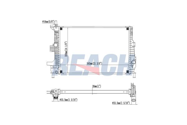 Su Radyatörü  Ford Grand C-MAX (CB7)(2010->)  VEKA 16-1931
