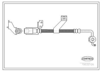 Fren Hortumu Ön Sağ veya Sol CAVO C900 339A  1041775 1075807 95AB2078BD 97AG2078DA