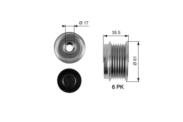 Alternatör Kasnağı  Mercedes V -Sınıfı (638)  GATES OAP7100