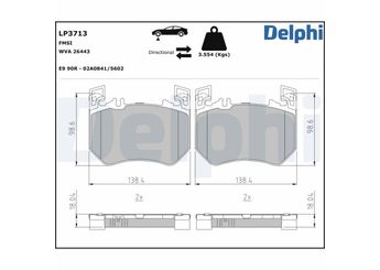 Fren Disk Balata Ön DELPHI LP3713  A0004200604 4200604 0004200604 4203603 0004203603 4213102 0004213102 A0004203603 A0004213102