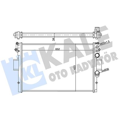 Su Radyatörü  Peugeot 306 Cabriolet (S2)(04.1997->)  KALE 356420