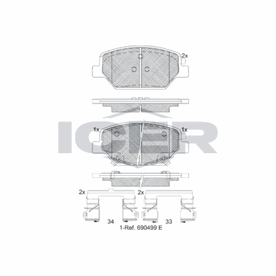 Fren Disk Balata Ön FITPART FIT01014001O