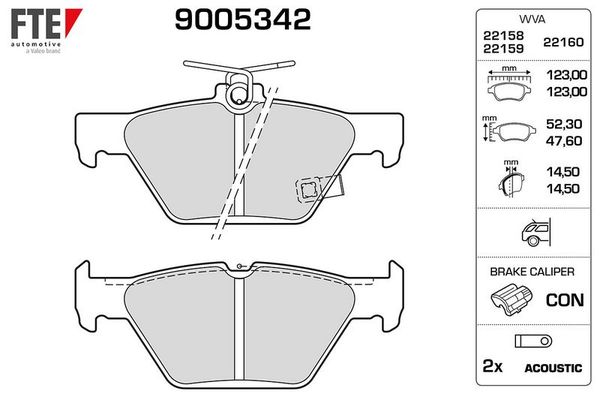 Fren Disk Balata Arka FTE 9005342