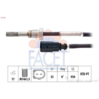 Egzoz Sıcaklık Sensörü  Volkswagen Amarok (2HA/2HB/S1B)(03.2010->2016)  GVA 5375073