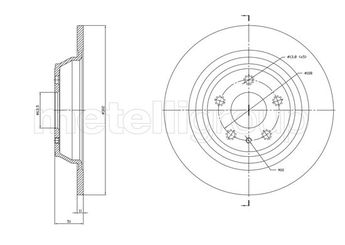 Fren Disk Ayna Arka Sağ ve Sol CIFAM 800-1786C  DG9C2A315BC 5202204 2016293 5322977 DG9C2A315BD DG9C2A315BE