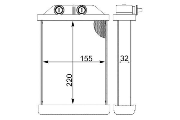 Kalorifer Radyatörü  Audi A6 Sedan (4B2)(06.2001->)  MAHLE AH 220 000S