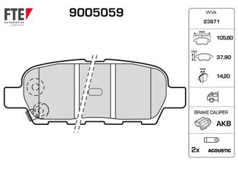Fren Disk Balata Arka FTE 9005059  44060CB10J 44060EG00J AY060NS041 44060AL585 44060-AL585 44060AL586 44060-AL586 44060-CB10J 44060-EG00J AY060-NS041 D4060CY025 D4060-CY025 D4060EM11A D4060-EM11A D4060JA00A D4060-JA00A D4060JA00J D4060-JA00J D4080JA01A D4080-JA01A D4080JA01B 5580057L50 55800-57L50 5580077K00 55800-77K00 5580057L51 5580057L52 5580077-K00 5580077K01 5580077-K01 5580077K02 5580077-K02 5580077K03 5580077-K03 5580077K04 5580077K05