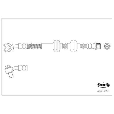 Fren Hortumu Ön Sol Opel Astra J GTC Makyajlı (2011->)  CORTECO 49433358