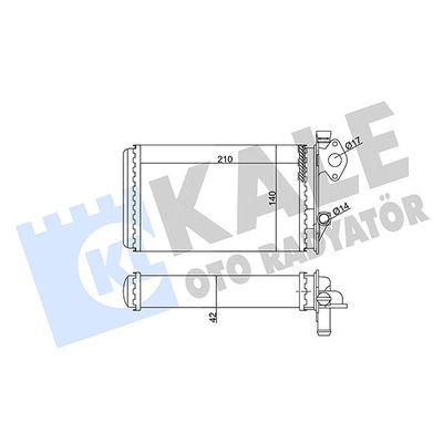 Kalorifer Radyatörü  Volkswagen Polo II 2F (801/803)(10.1990->1994)  KALE 352035