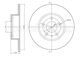 Fren Disk Ayna Arka Sağ ve Sol CIFAM 800-368C  71738912 60801787 164062610001 60653479 60658566 60801786 71738911 82418684 82439939 82440275
