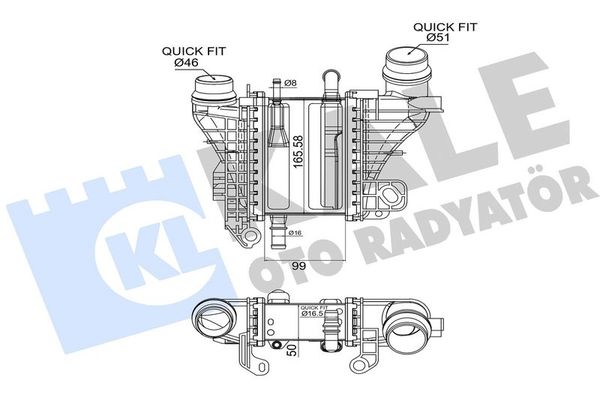 Turbo Radyatörü  Nissan NV250 Kapalı kasa (09.2019->)  RENAULT ORJINAL 144967867R
