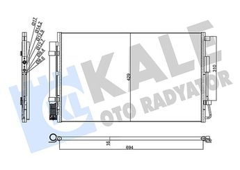 Klima Radyatörü  KALE 357780  976062W500 976062W501 97606-2W500