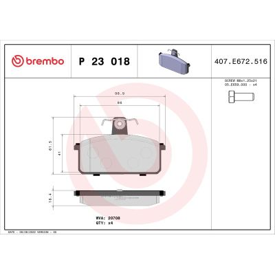 Fren Disk Balata Ön BREMBO P 23 018
