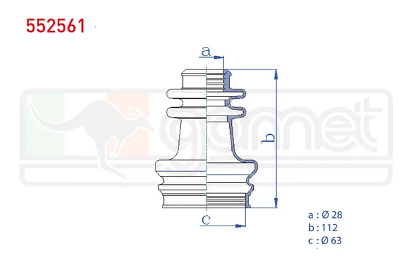 Aks Körüğü Ön İç Sağ GOMET 552561