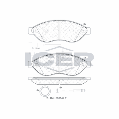 Fren Disk Balata Ön Citroen Jumper P.Van (06.2014->)  FIAT ORJINAL 77367091