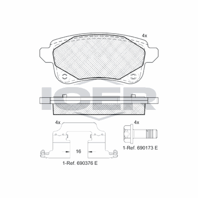 Fren Disk Balata Arka Renault Talisman Grandtour (11.2015->)  KALE BALATA 22356 159 14 ANS