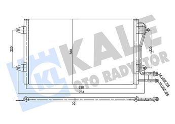 Klima Radyatörü  KALE 358050  2D0820413A 2D0.820.413 A 2D0820413C 2D0.820.413 C 2D0820413B 2D0820413D