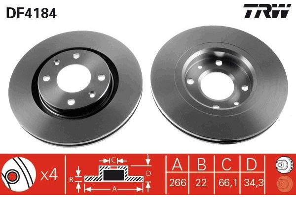 Fren Disk Ayna Ön Sağ ve Sol Opel Crossland X (2017->) / Crossland (2021->)  PSA ORJINAL 424983