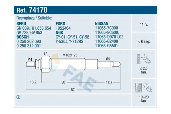 Isıtma Bujisi  NGK 6140