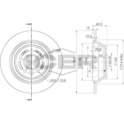 Fren Disk Ayna Arka Sağ ve Sol WALBURG WBD1333