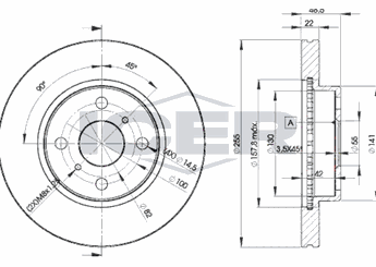 Fren Disk Ayna Ön Sağ ve Sol EUROREPAR 1642766380  1642766380 94854148 4351202040 4351212550 94853004 9485 3004 9485 4148 43512-02040 43512-12550