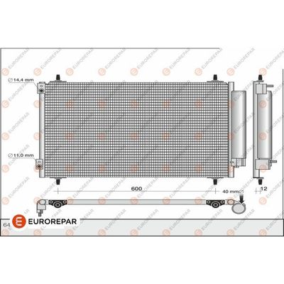 Klima Radyatörü  Peugeot 807 (09.2002->)  EUROREPAR 1610161880