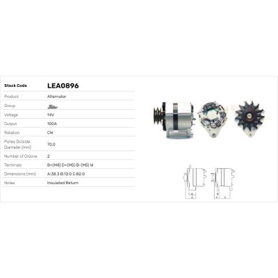 Alternatör  LUCAS ELEKTRIK LEA0896