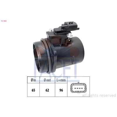 Hava Debimetresi  Peugeot 5008 (09.2009->)  PSA ORJINAL 3642965