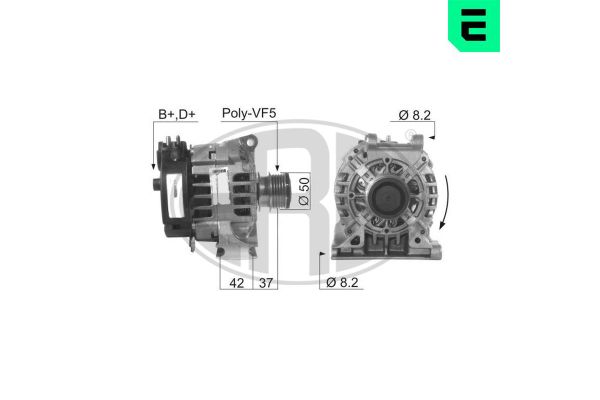 Alternatör  Mercedes Vaneo Compact Van (BM 414)(10.2001->)  ERA 210340