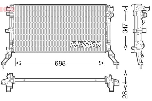 Su Radyatörü  DENSO DRM23039