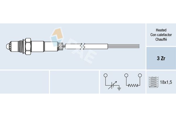 Oksijen (Lambda) Sensörü  Volvo Serisi 940 Sedan/Combi (1990->)  NGK 90474