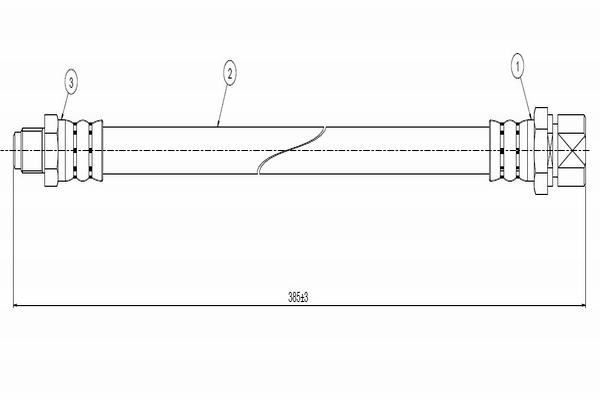Fren Hortumu Ön Sağ veya Sol Volkswagen Käfer 1200 (Tip 1)(08.1978->1985)  CAVO C800 094A
