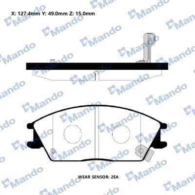 Fren Disk Balata Ön Hyundai Accent (X3)(1995->)  MANDO RMPH26NS