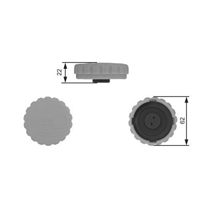 Radyatör Yedek Su Depo Kapağı  Saab 9-5 Combi (2001->)  GATES RC235