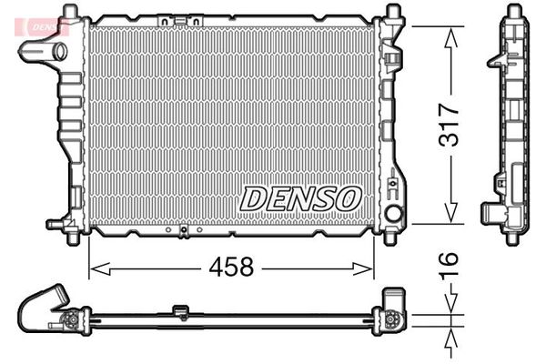 Su Radyatörü  DENSO DRM08005