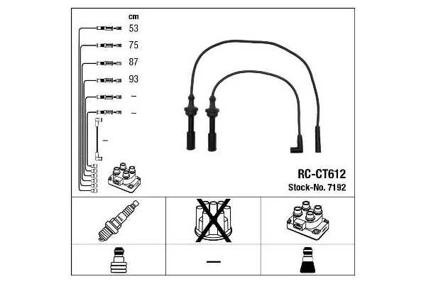 Buji Kablosu  Citroen CX Break (07.1985->)  NGK 7192