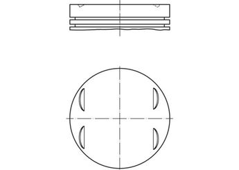 Piston (84.00MM-STD)  GOETZE 87-70205-STD  11257512526 11257509175 11 25 7 509 175 11 25 7 512 526 7509175 7512526