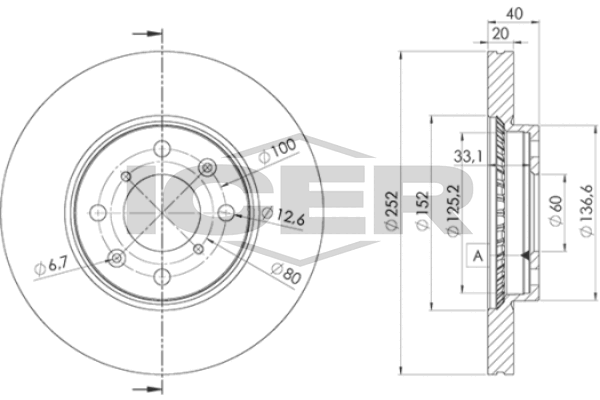 Fren Disk Ayna Ön Sağ ve Sol NAGAMA NBD-SZ001